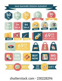 Pet sale banner flat design background set, eps10