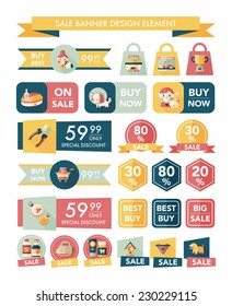 Pet sale banner flat design background set, eps10