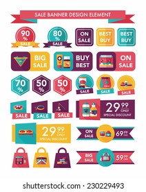 Pet sale banner flat design background set, eps10