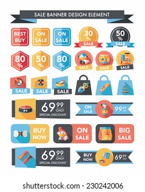 Pet sale banner flat design background set, eps10
