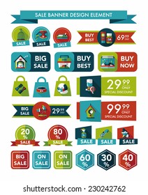 Pet sale banner flat design background set, eps10