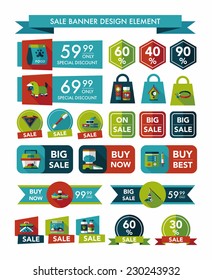 Pet sale banner flat design background set, eps10