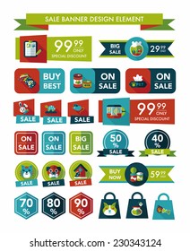 Pet sale banner flat design background set, eps10