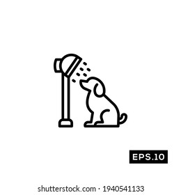 Pet Salon Line Icon. Pet Grooming Icon or Logo Illustration Vector Template For Web and Mobile