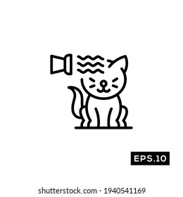 Pet Salon Line Icon. Pet Grooming Icon or Logo Illustration Vector Template For Web and Mobile