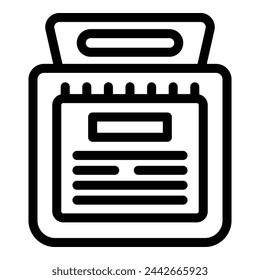 Pet sandbox icon outline vector. Animal poop cleaner granules. Domestic cat bathroom