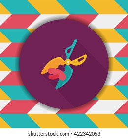 Pet scissors flat icon with long shadow,eps10