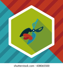 Pet scissors flat icon with long shadow,eps10