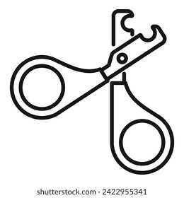 Pet scissors icon outline vector. Animal service. Pet veterinary clinic