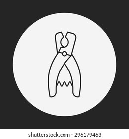 pet scissors line icon