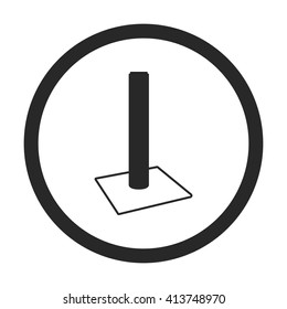 Pet scratching post sign simple icon on  background