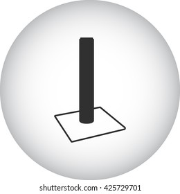 Pet scratching post sign simple icon on  background