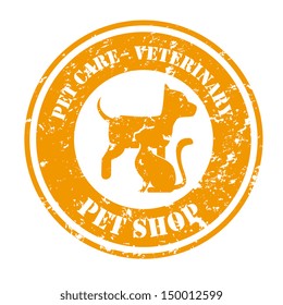 pet seal over white background vector illustration