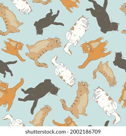 Pet seamless vector pattern for fabric, wallpaper, wrapping, scrapbook paper, invitation card. Repeat surface design.