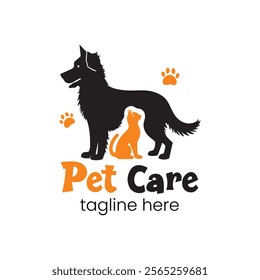 Pet Service Branding Illustration Logo Design Template