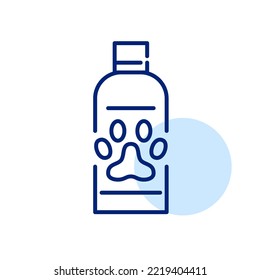 Pet shampoo cleaner icon. Pixel perfect, editable stroke line