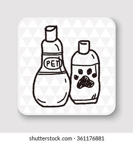 Pet shampoo doodle