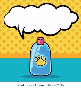 pet shampoo doodle, speech bubble
