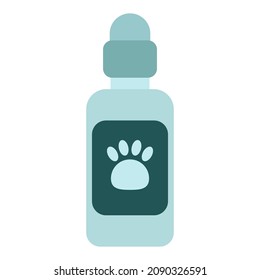 pet shampoo flat clipart vector illustration