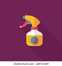 Pet shampoo flat icon with long shadow,eps10