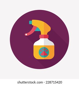 Pet shampoo flat icon with long shadow,eps10