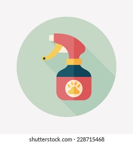 Pet shampoo flat icon with long shadow,eps10