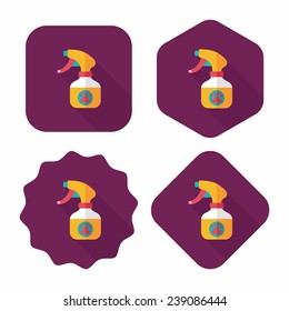 Pet shampoo flat icon with long shadow, eps10
