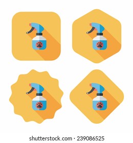 Pet shampoo flat icon with long shadow, eps10