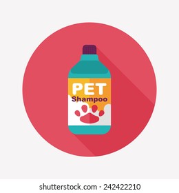 Pet shampoo flat icon with long shadow,eps10