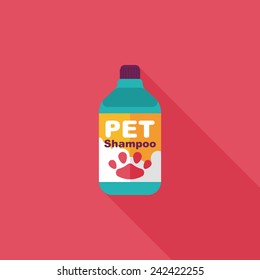 Pet shampoo flat icon with long shadow,eps10
