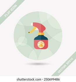 Pet shampoo flat icon with long shadow,eps10