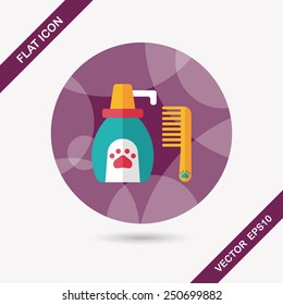 Pet shampoo flat icon with long shadow,eps10