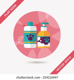 Pet shampoo flat icon with long shadow,eps10