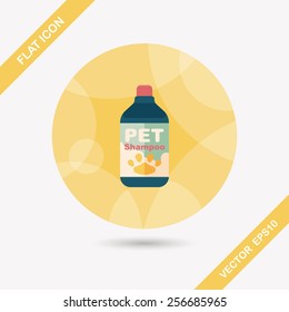 Pet shampoo flat icon with long shadow,eps10
