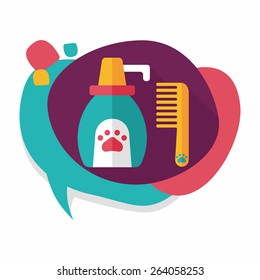 Pet shampoo flat icon with long shadow,eps10