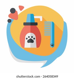 Pet shampoo flat icon with long shadow,eps10