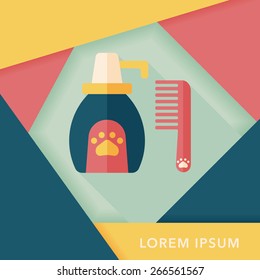 Pet shampoo flat icon with long shadow,eps10