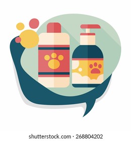 Pet shampoo flat icon with long shadow,eps10