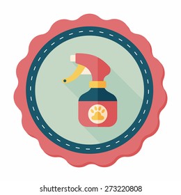 Pet shampoo flat icon with long shadow,eps10