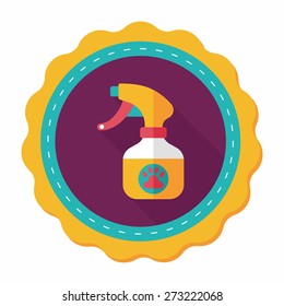 Pet shampoo flat icon with long shadow,eps10