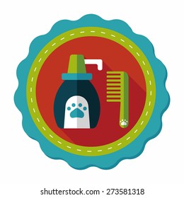 Pet shampoo flat icon with long shadow,eps10