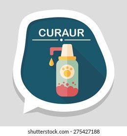 Pet shampoo flat icon with long shadow,eps10