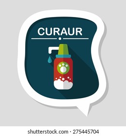 Pet shampoo flat icon with long shadow,eps10