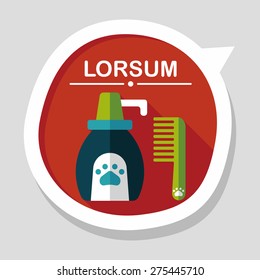 Pet shampoo flat icon with long shadow,eps10
