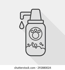 Pet shampoo flat icon with long shadow,eps10