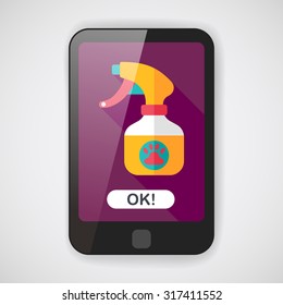 Pet shampoo flat icon with long shadow,eps10