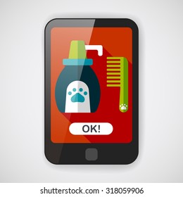 Pet shampoo flat icon with long shadow,eps10