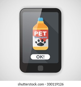 Pet shampoo flat icon with long shadow,eps10