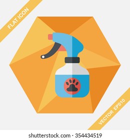 Pet shampoo flat icon with long shadow,eps10