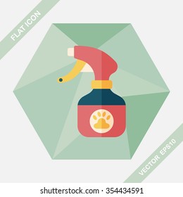 Pet shampoo flat icon with long shadow,eps10